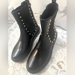 CAVALLI Class by Roberto Cavalli Studded Lug Sole Boots. NWOB SIZE 37